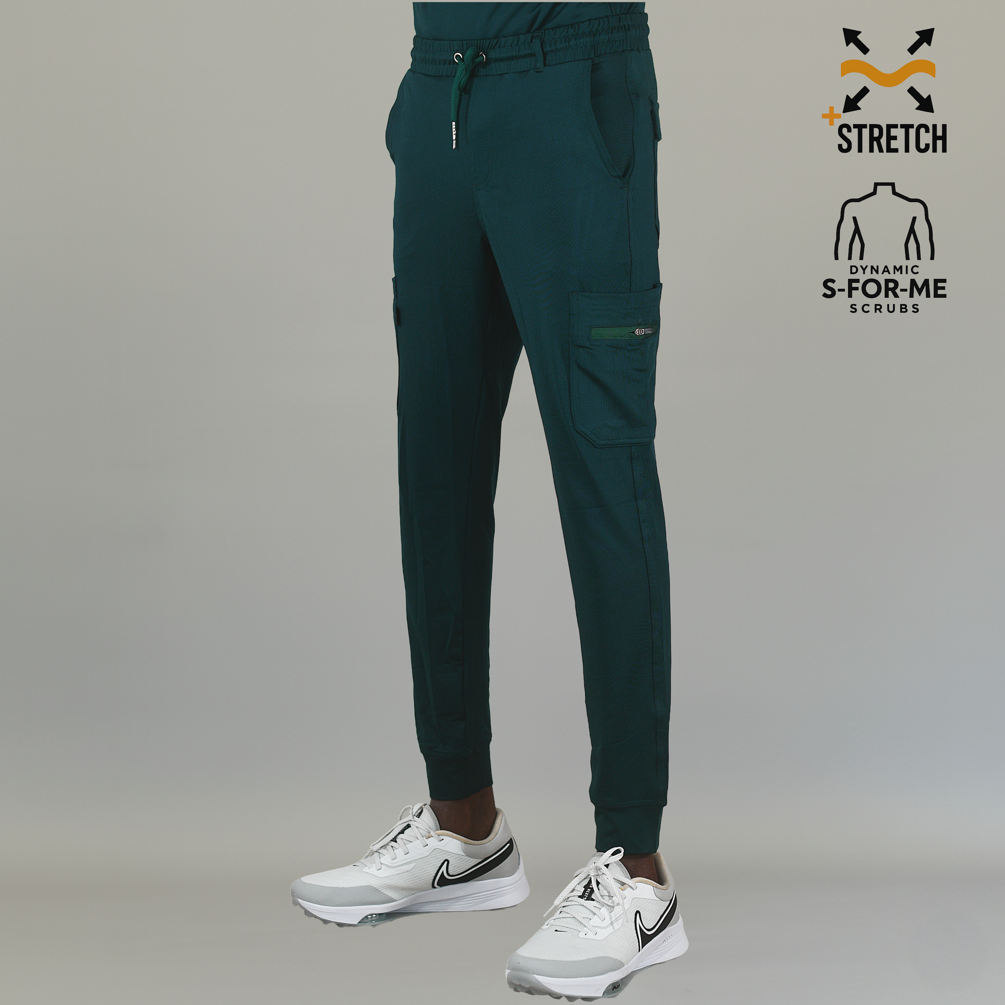 Jogger Quirurgico Hombre 901 Verde Botella Super Stretch