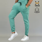 Jogger quirúrgico hombre verde menta 901 Super Stretch vista frontal
