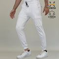 Jogger médico blanco para hombre con corte slim y puño ajustado Scrubs 901