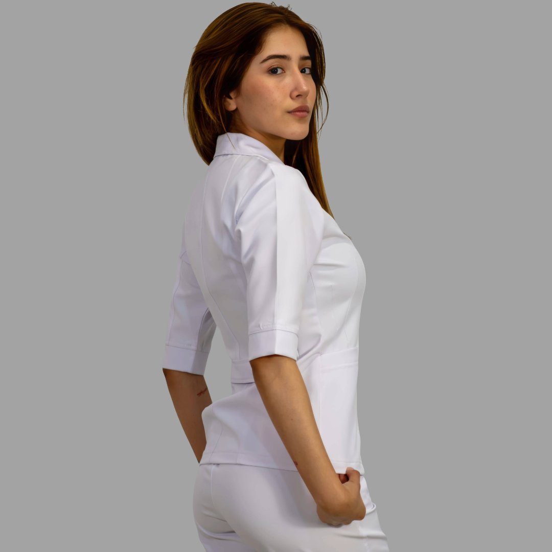 Filipina Mujer Alviero stretch Antifluido Sport Cierre Manga 3/4