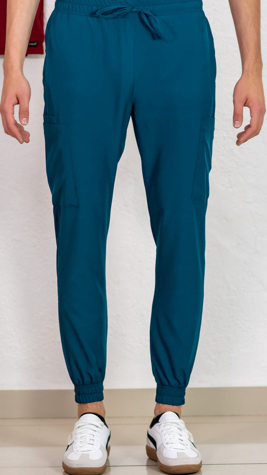 Jogger Quirúrgico Azul Petróleo Hombre FW 5 bolsas.