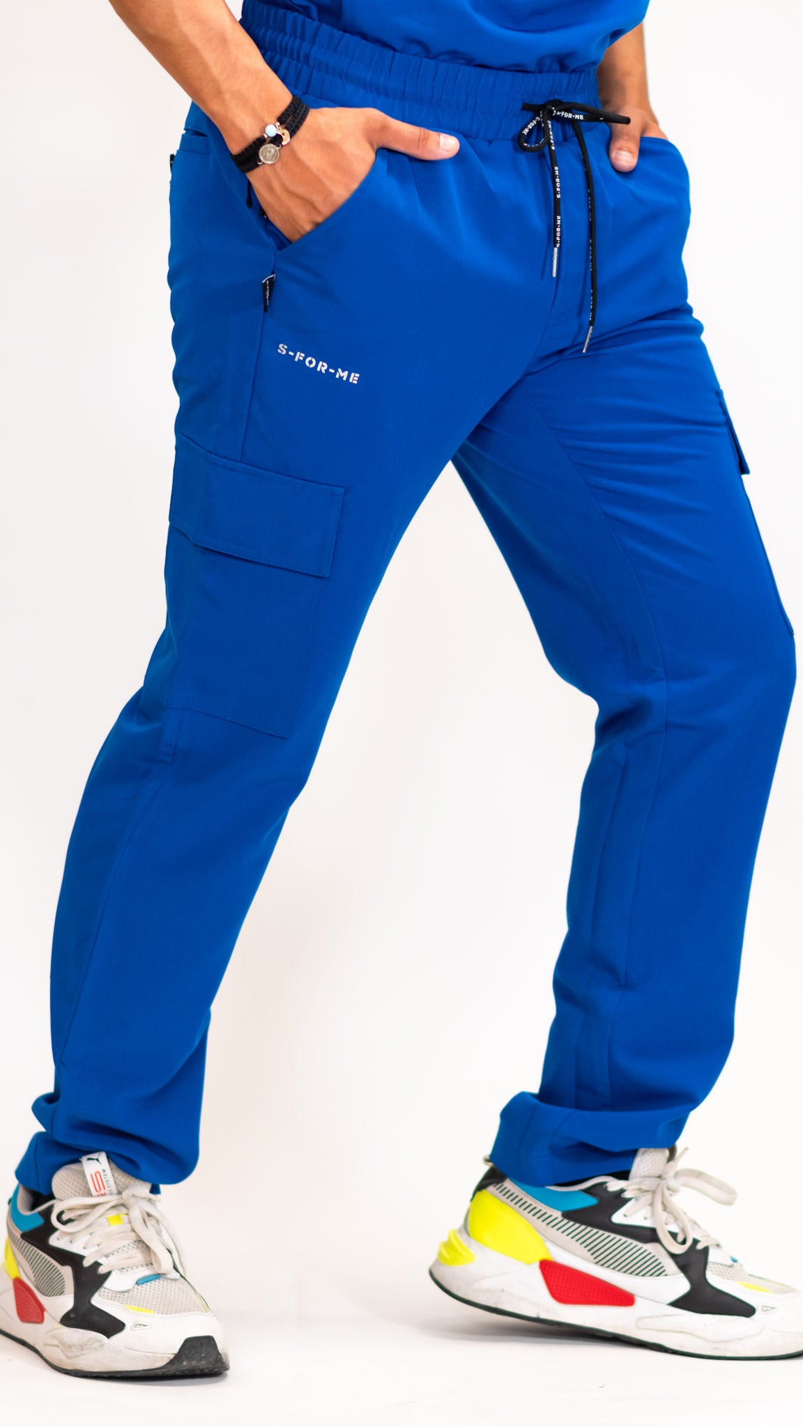 Pantalon Antifluido Hombre 300 Royal Blue