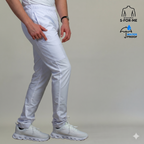 Pantalon Hombre Alviero Stretch Antifluido Blanco 5 bolsas