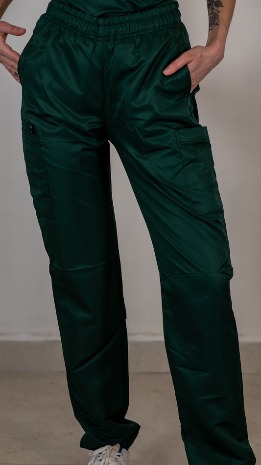 Calças femininas de microfibra verde exército
