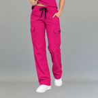 Pantalón Quirúrgico Mujer 940 Rosa Fucsia Super Stretch | Cargo recto — vista 1 de 7
