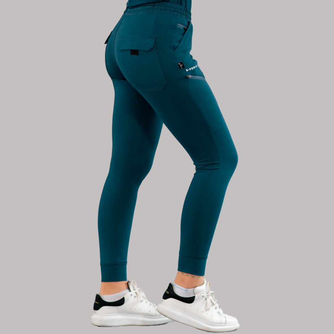 Jogger Unisex Quirúrgico Super Stretch Azul Caribe, Scrubs 905