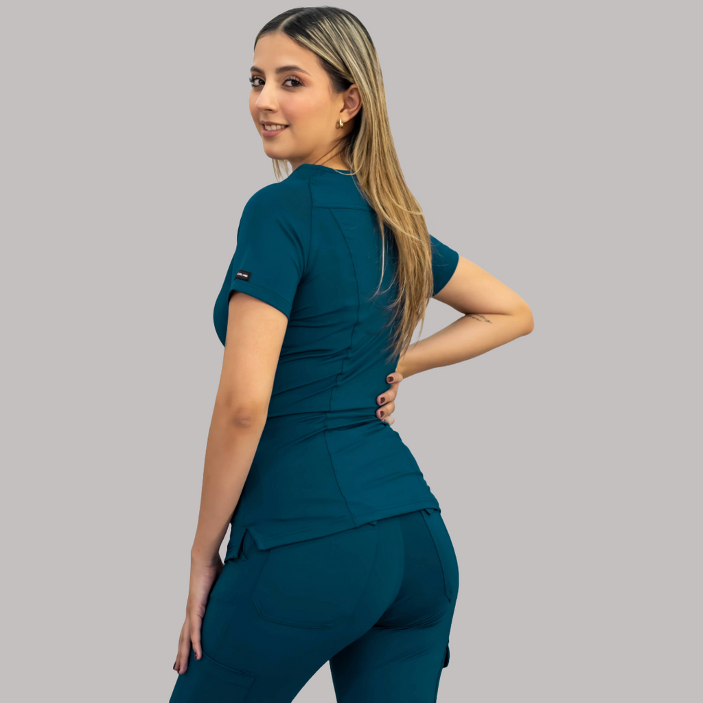 Filipina Quirurgica Mujer Slim Fit Azul Corsair, Super Stretch, Scrubs 901