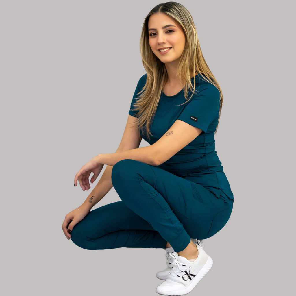 Filipina Quirurgica Mujer Slim Fit Azul Corsair, Super Stretch, Scrubs 901