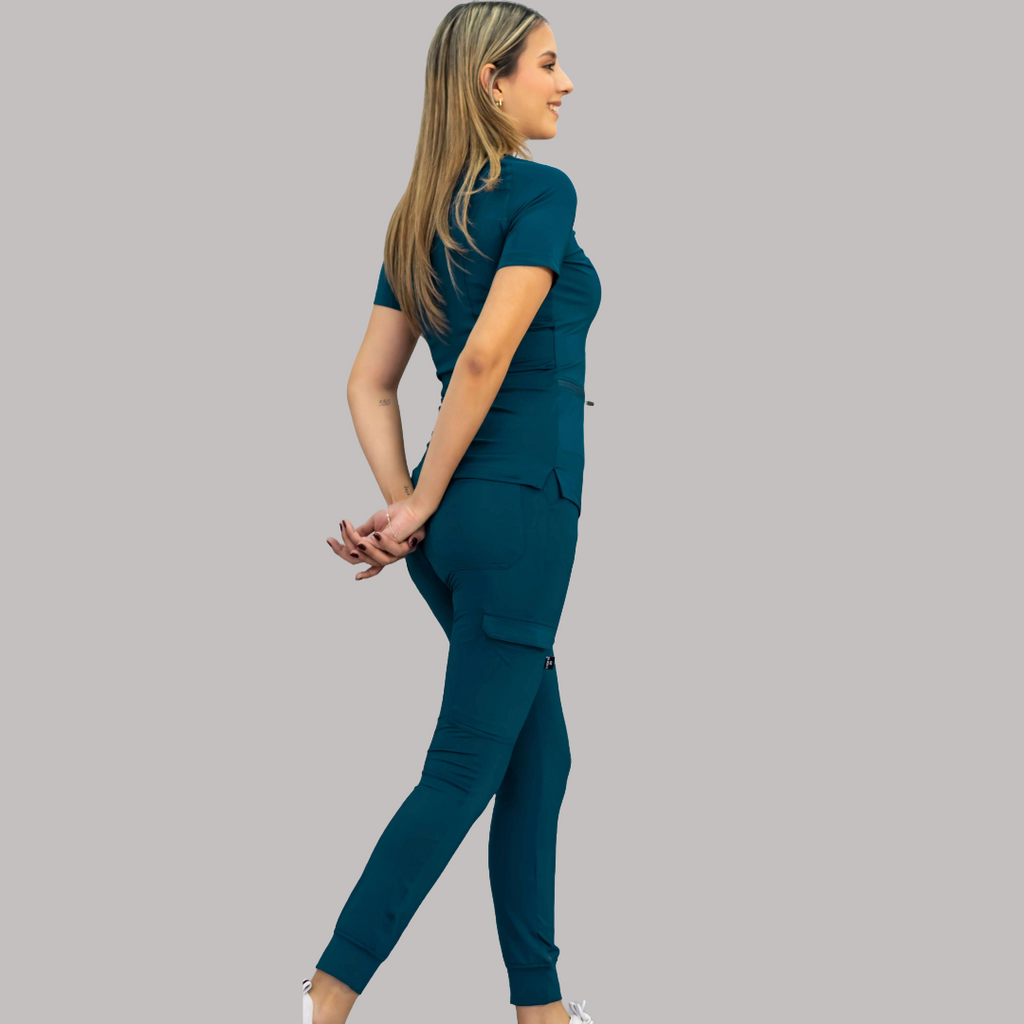 Filipina Quirurgica Mujer Slim Fit Azul Corsair, Super Stretch, Scrubs 901