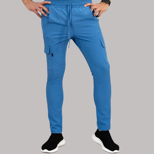 Pantalón Quirúrgico Skinny, Azul Plumbago F.W Hombre, Scrubs 520