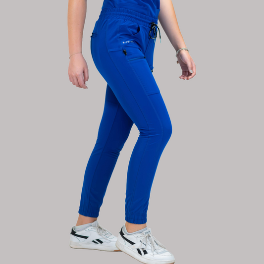 Jogger Quirúrgico Azul Rey Mujer Antifluido Scrubs 300
