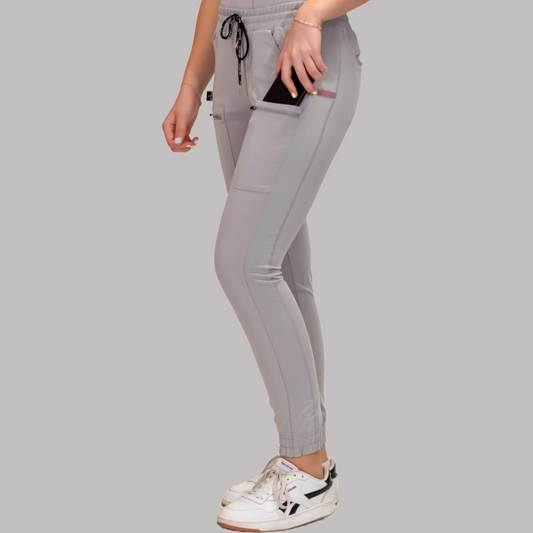 Jogger Quirúrgico Gris Perla Mujer Antifluido, Scrubs 300