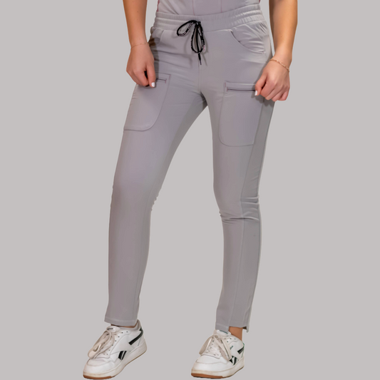 Pantalón Quirúrgico Gris Perla Mujer Antifluido, Scrubs 300