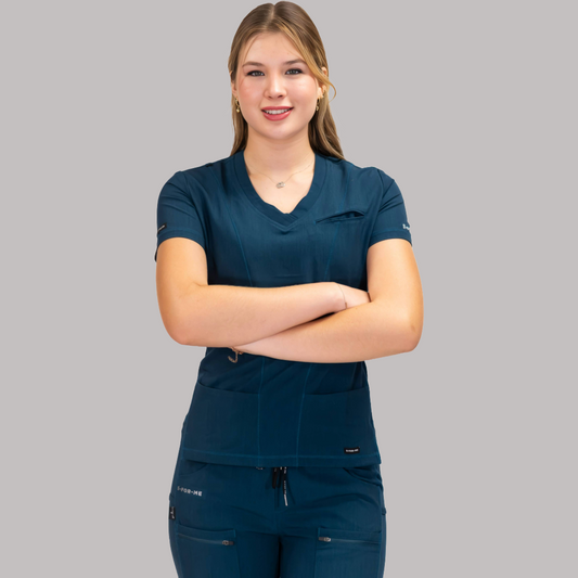 Filipina Quirúrgica Azul Caribe Mujer Antifluido, Scrubs 300