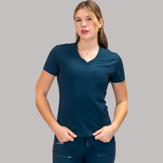 Filipina Quirúrgica Azul Caribe Mujer Antifluido, Scrubs 300