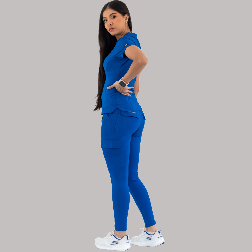 Filipina Quirúrgica Mujer Super Stretch Azul Rey, Scrubs 905