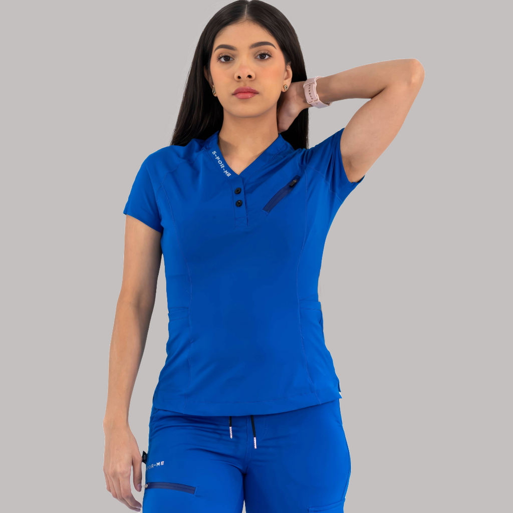 Filipina Quirúrgica Mujer Super Stretch Azul Rey, Scrubs 905