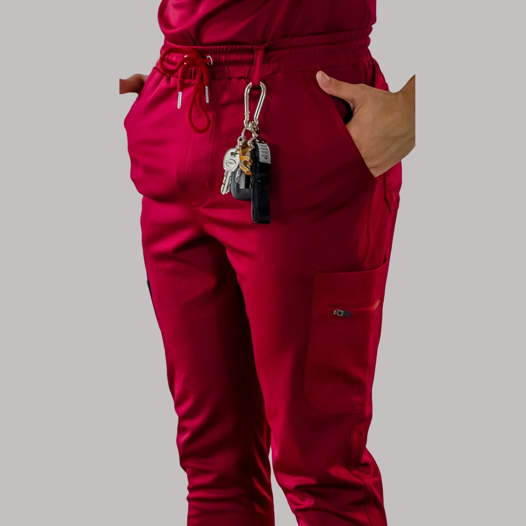 Pantalón Jogger Médico 901 Guinda Super Stretch para Hombre