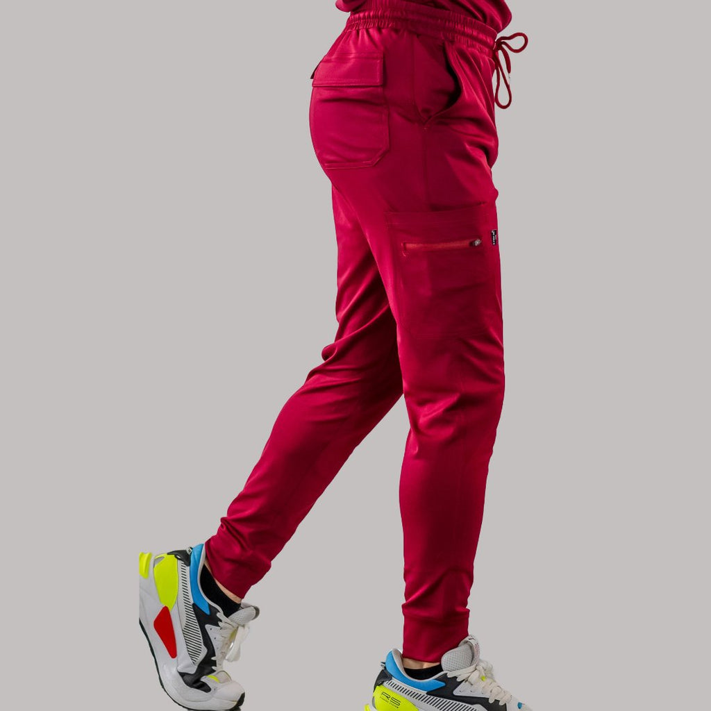 Pantalón Jogger Médico 901 Guinda Super Stretch para Hombre