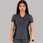 Filipina Médica 905 Oxford Gris/Negro Super Stretch para Mujer