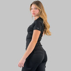 Filipina médica negra mujer Estilo 901 corte slim fit manga raglán super stretch