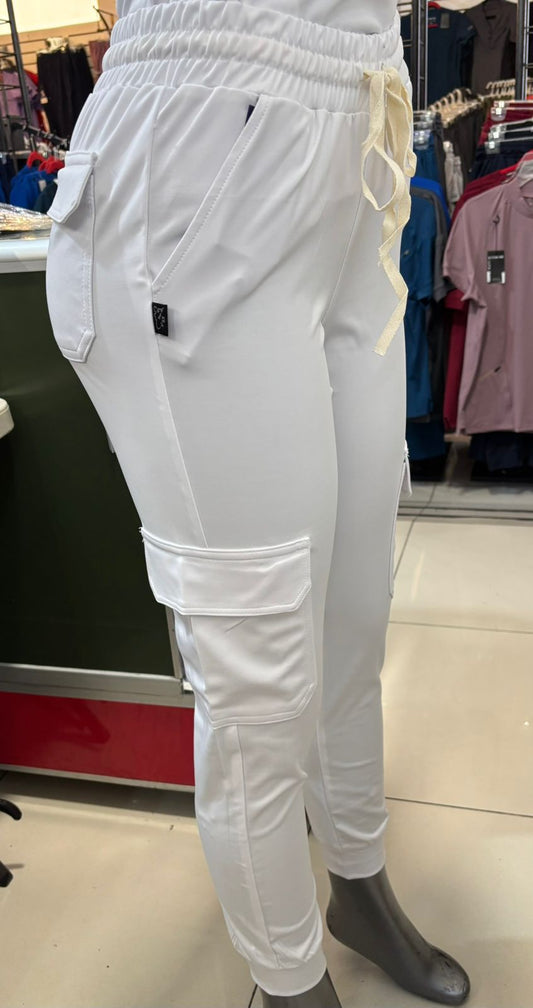 Women’s Jogger 910 White, Super Stretch Scrubs
