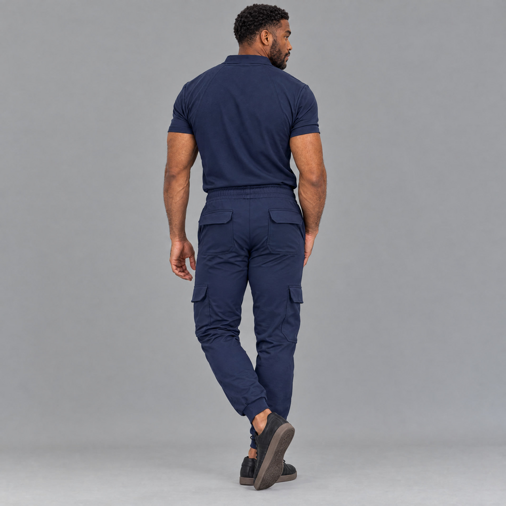 Jogger Est. 910 Quirúrgico Azul Marino Hombre Super Stretch, Scrubs Est. 910