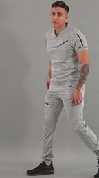 Jogger Gris Jaspeado Super Stretch Hombre, Scrubs 905