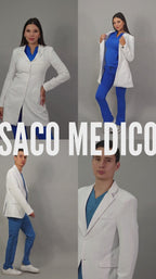 Saco Médico Alviero Hombre Antifluido con Forro