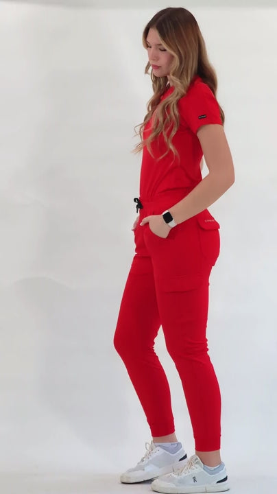 Jogger Quirúrgico Mujer Super Stretch Rojo, Scrubs 905