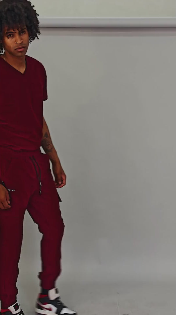 Pantalón Quirúrgico Antifluido Hombre Vino, Scrubs 300